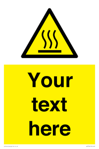 WK7784: Custom warning hot surface