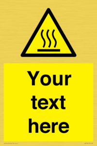 WK7784: Custom warning hot surface