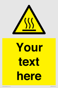 WK7784: Custom warning hot surface