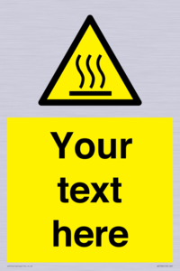 WK7784: Custom warning hot surface