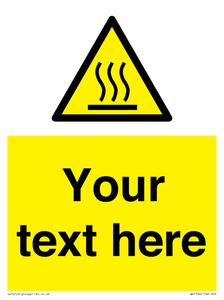 WK7784: Custom warning hot surface