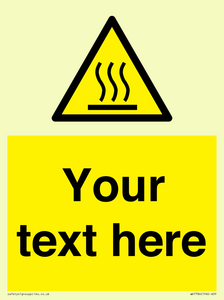 WK7784: Custom warning hot surface