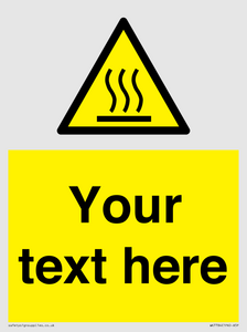 WK7784: Custom warning hot surface