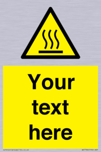 WK7784: Custom warning hot surface