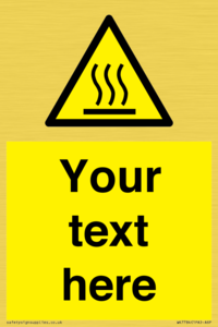WK7784: Custom warning hot surface