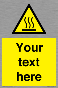 WK7784: Custom warning hot surface