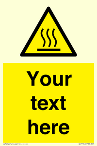WK7784: Custom warning hot surface