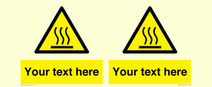WK7784: Custom warning hot surface