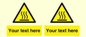 WK7784: Custom warning hot surface