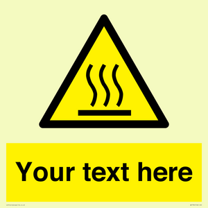 WK7784: Custom warning hot surface