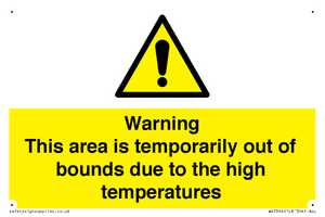 WK7946: Warning This area is temporarily out of bounds due to the high temperatures