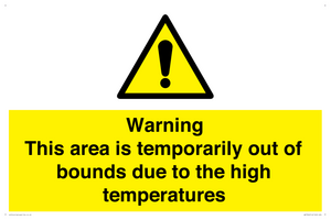 WK7946: Warning This area is temporarily out of bounds due to the high temperatures
