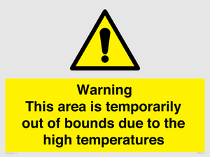 WK7946: Warning This area is temporarily out of bounds due to the high temperatures