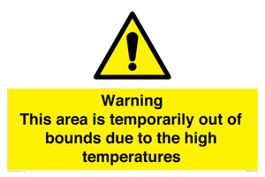 WK7946: Warning This area is temporarily out of bounds due to the high temperatures