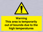 WK7946: Warning This area is temporarily out of bounds due to the high temperatures