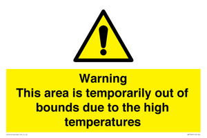 WK7946: Warning This area is temporarily out of bounds due to the high temperatures