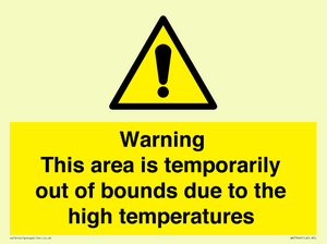 WK7946: Warning This area is temporarily out of bounds due to the high temperatures