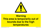 WK7946: Warning This area is temporarily out of bounds due to the high temperatures