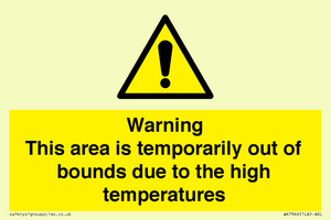 WK7946: Warning This area is temporarily out of bounds due to the high temperatures