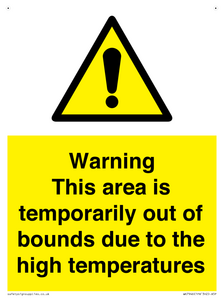 WK7946: Warning This area is temporarily out of bounds due to the high temperatures