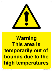 WK7946: Warning This area is temporarily out of bounds due to the high temperatures