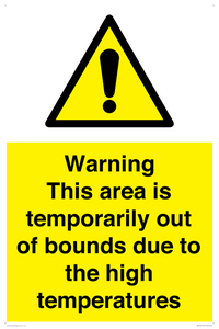 WK7946: Warning This area is temporarily out of bounds due to the high temperatures