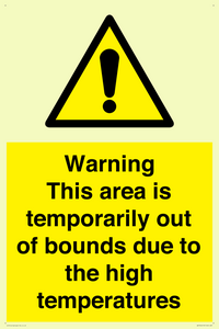 WK7946: Warning This area is temporarily out of bounds due to the high temperatures