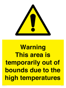 WK7946: Warning This area is temporarily out of bounds due to the high temperatures