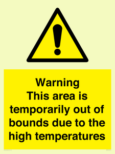 WK7946: Warning This area is temporarily out of bounds due to the high temperatures