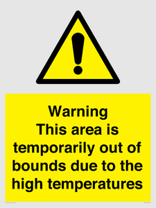WK7946: Warning This area is temporarily out of bounds due to the high temperatures