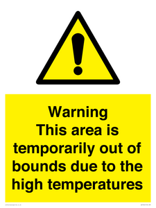 WK7946: Warning This area is temporarily out of bounds due to the high temperatures