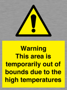 WK7946: Warning This area is temporarily out of bounds due to the high temperatures