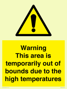 WK7946: Warning This area is temporarily out of bounds due to the high temperatures
