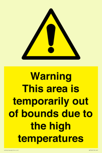 WK7946: Warning This area is temporarily out of bounds due to the high temperatures