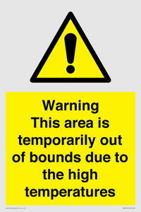 WK7946: Warning This area is temporarily out of bounds due to the high temperatures