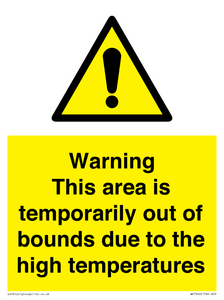 WK7946: Warning This area is temporarily out of bounds due to the high temperatures