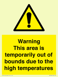 WK7946: Warning This area is temporarily out of bounds due to the high temperatures