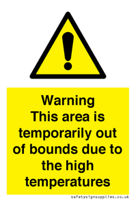 WK7946: Warning This area is temporarily out of bounds due to the high temperatures