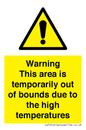 WK7946: Warning This area is temporarily out of bounds due to the high temperatures