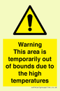 WK7946: Warning This area is temporarily out of bounds due to the high temperatures