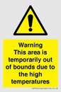 WK7946: Warning This area is temporarily out of bounds due to the high temperatures