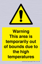 WK7946: Warning This area is temporarily out of bounds due to the high temperatures