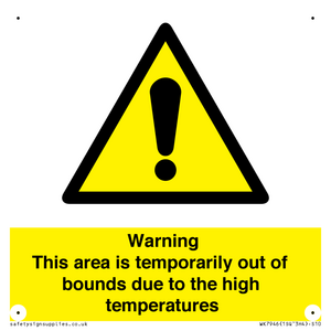 WK7946: Warning This area is temporarily out of bounds due to the high temperatures