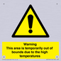 WK7946: Warning This area is temporarily out of bounds due to the high temperatures