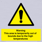 WK7946: Warning This area is temporarily out of bounds due to the high temperatures