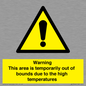 WK7946: Warning This area is temporarily out of bounds due to the high temperatures