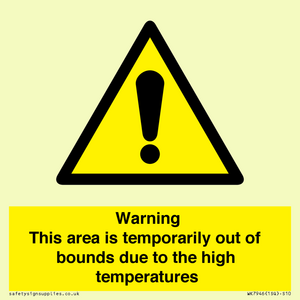 WK7946: Warning This area is temporarily out of bounds due to the high temperatures
