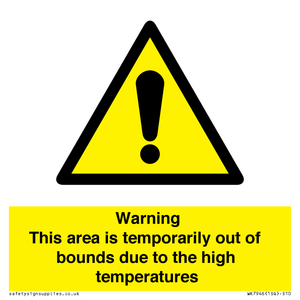 WK7946: Warning This area is temporarily out of bounds due to the high temperatures