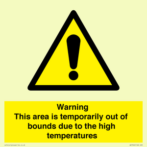 WK7946: Warning This area is temporarily out of bounds due to the high temperatures