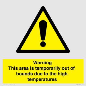WK7946: Warning This area is temporarily out of bounds due to the high temperatures